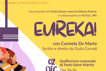 manifesto spettacolo eureka del Centro donne contro la violenza