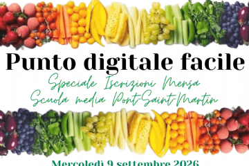 locandina con frutta e verdura