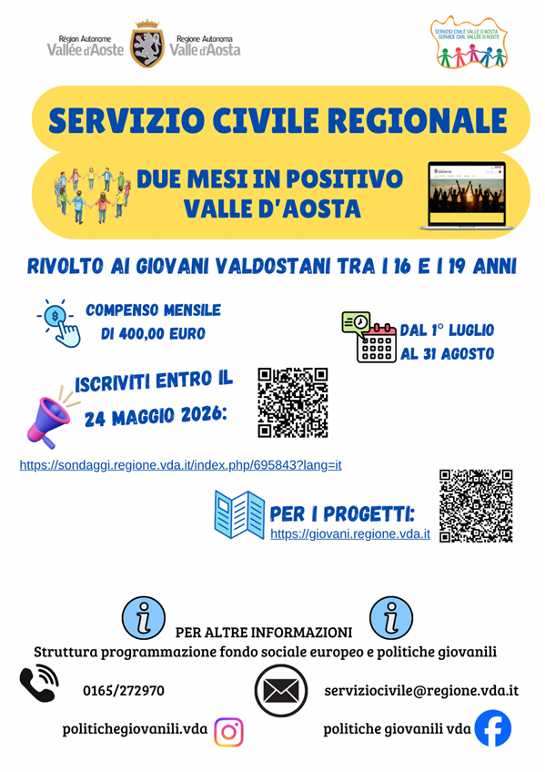 informazioni servizio civile con durata e età